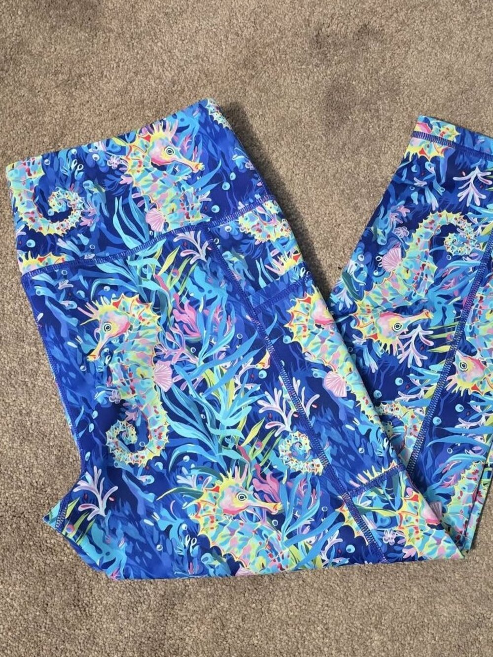 CVG Constantly Varied Gear – NWOT – Ocean Blues Capri Leggings – Size L